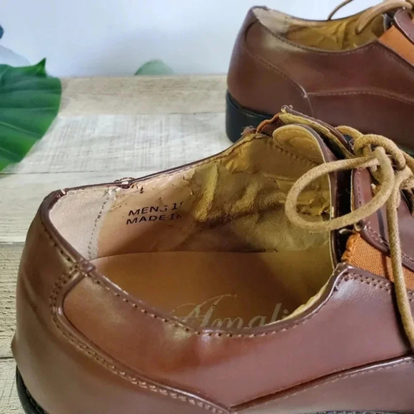 AMALI | Lace-Up Dress Shoes in Tan/Brown Style 1843-028 sz 11 - Picture 5 of 11